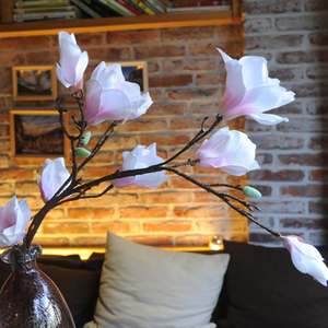 Flor de jazmín de seda artificial al por mayor de alta calidad para la decoración de la boda de la oficina en casa - Product Image 6