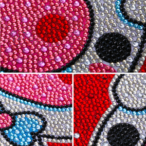 COOLEVE personnalisé enfants diamant peinture Mini cadre blanc bricolage cochon motif moderne éducatif peint à la main pleine perceuse <span class=keywords><strong>pour</strong></span> les enfants - Product Image 2