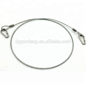 <span class=keywords><strong>Alambre</strong></span> de acero inoxidable <span class=keywords><strong>Alambre</strong></span> de Cable transparente tubo de goma mosquetón gancho - Product Image 1