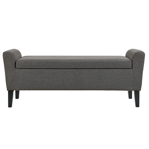 Rendimiento Superior gris tejido de almacenamiento mesa de café de gran otomano reposapiés - Product Image 3
