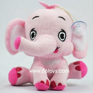 Carino bella <span class=keywords><strong>rosa</strong></span> elefante giocattolo, peluche elefante animale di pezza - Product Image 3