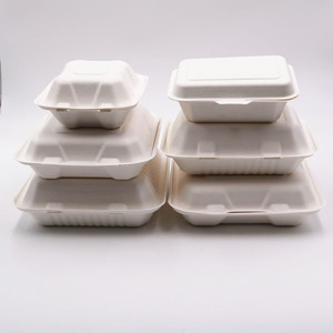 biodegradable sugarcane bagasse pulping take out food container