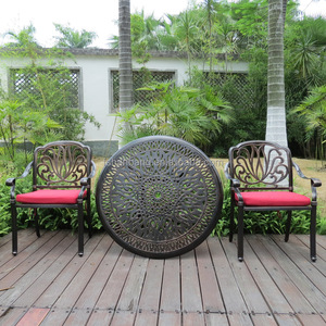 Per tutte le stagioni bronzo nero bianco pesante in alluminio fuso per esterni mobili da giardino elisabeth stile europeo moderno per alberghi - Product Image 6