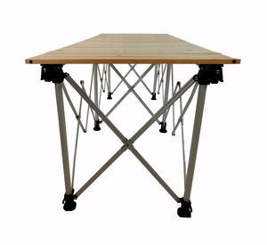 โต๊ะไม้พับได้ปรับความสูงได้,โต๊ะปิกนิกแคมป์กลางแจ้งน้ำหนักเบา - Product Image 3