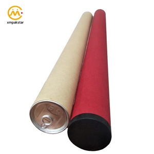 De tiempo de cartón grande cartel rollo de tela de papel de embalaje de caja de <span class=keywords><strong>tubo</strong></span> con tapa diferente - Product Image 3