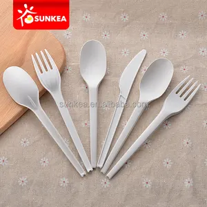 Eco friendly biodegradable compostable CPLA PLA plastic cutlery set