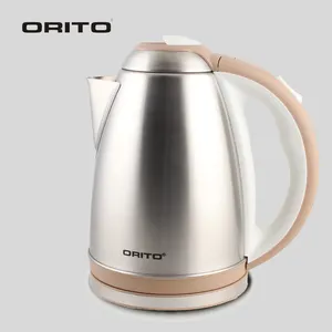 ORITO China Factory 2020 1.8L New Design Cordless Stainless Steel Electric Tea Kettel - Product Image 1