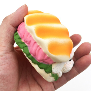 Jouets éducatifs forme douce Kawaii Dog Hamburger Slow Rising Anti-stress Squishies Toys - Product Image 2