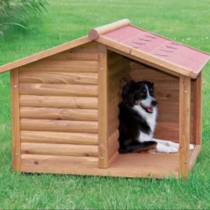 Dijual Rumah Anjing Besar Atap Pitched Kayu Baru