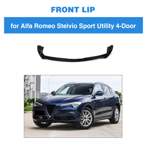 Lame de pare-choc avant en Fiber de carbone, pour <span class=keywords><strong>Alfa</strong></span> <span class=keywords><strong>Romeo</strong></span> <span class=keywords><strong>Stelvio</strong></span> <span class=keywords><strong>Sport</strong></span> Utility 4 portes 2017 — 2018, 2 pièces - Product Image 3