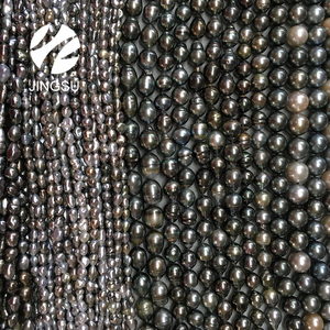 Negro perla tradicional <span class=keywords><strong>16</strong></span> pulgadas collares - Product Image 3