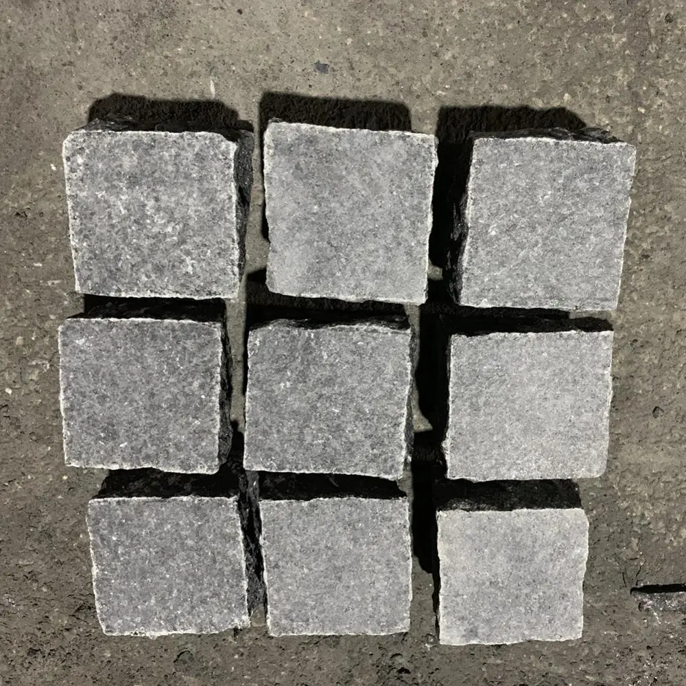 Samistone Xiamen Cobble Stone New G684 Black Block Granite Cobble Stone Pavers