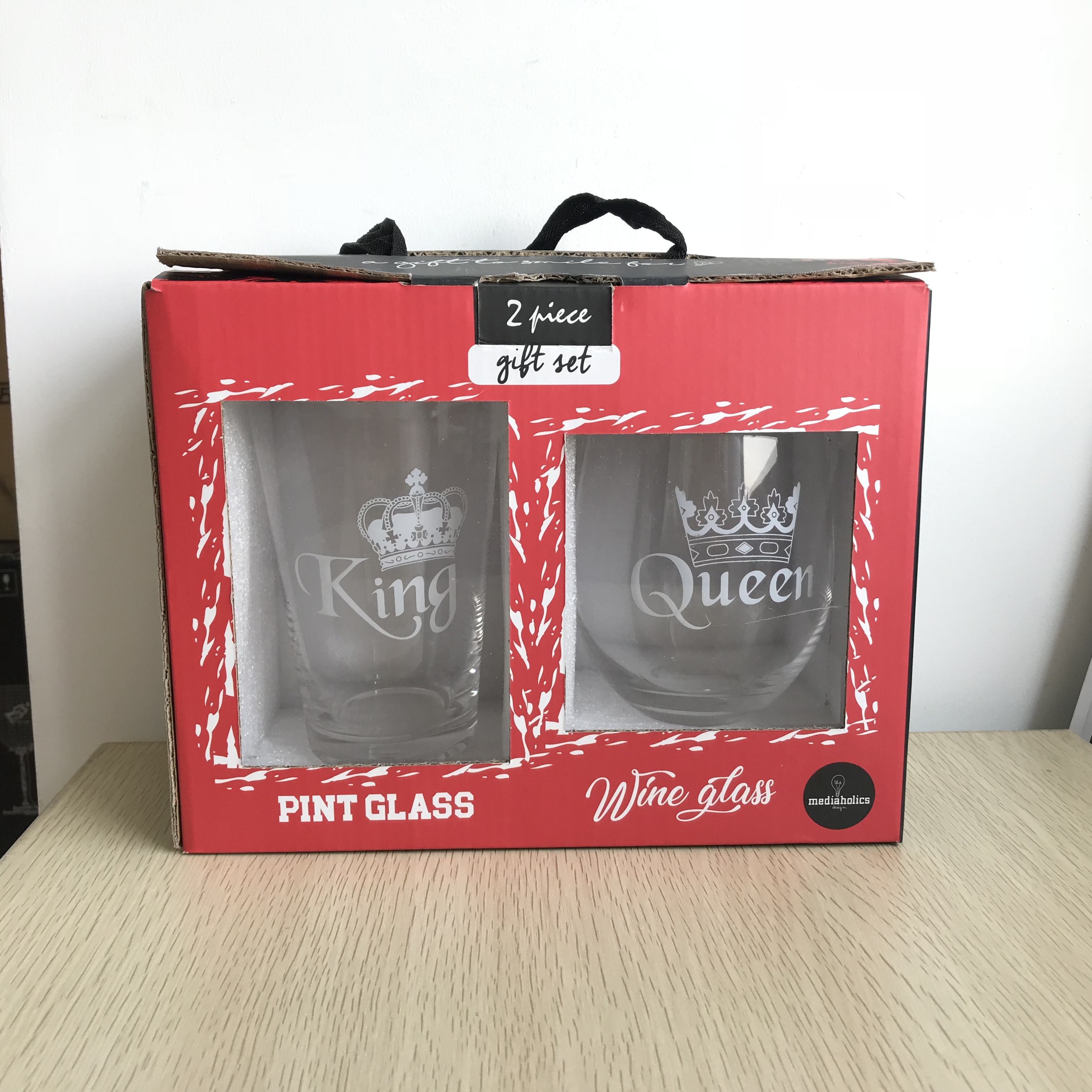 Wholesale Custom Beer Pint Glass Custom Logo Couples Stemless Glass Wine Glasses Pint Beer Glass