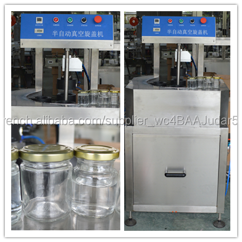 GH-CM4 semi automatique bocal en verre vide plafonnement machine/à vapeur sous vide capsuleuse machine en Chine