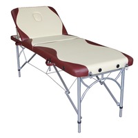 Table de massage portative à 3 sections de jambes en aluminium de soudure super forte,