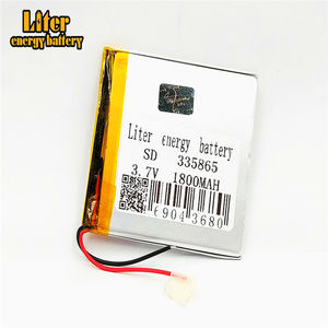 Approved 335865 lithium ion polymer element <strong>3</strong>,7 V 1800 mAh LiPo battery for GPS tracker - Product Image 1
