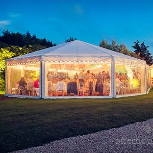 Luxe Glas Muur Polygonal Outdoor Wedding Party Tent Tent