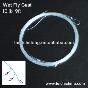 Deux mouches humides pour la pêche à la mouche, leader de mouche tchèque, 9 pieds, 10 lb - Product Image 2