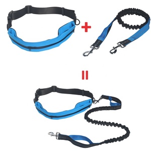 Correa de nailon para perro, accesorio manos libres para correr, cuerda elástica retráctil con bolsa para la cintura, venta al por mayor - Product Image 2