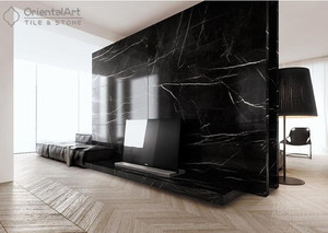 Wholesale <strong>Black</strong> Marble with White Veins Good Price Nero <strong>Marquina</strong> Chinese Marble Tile - Product Image 5