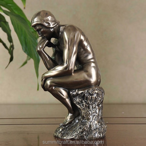 <span class=keywords><strong>Escultura</strong></span> <span class=keywords><strong>de</strong></span> resina <span class=keywords><strong>de</strong></span> bronce fundido en frío, thinker - Product Image 5