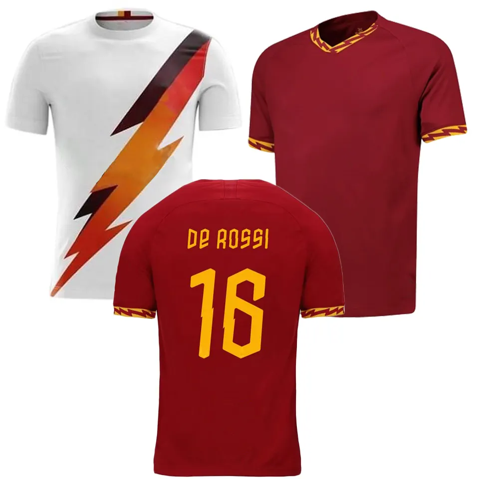19-20 Thai Qualität Roma Fußball Trikot Trikot Fußball Mann Erwachsenen Shirt Maglia da Calcio