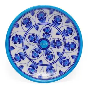 Platos de Cerámica Azul Hechos a Mano en India - Product Image 1