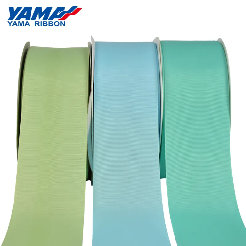 Yama factory polyester tape 3 inches 75 mm black white grosgrain ribbon decoration