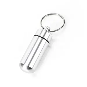 Водонепроницаемый контейнер для таблеток металический брелок для ключей с аварийного бутылка таблеток брелок