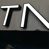 Letras de Canal Metálicas con Caja de Luz 3D, Letras LED para Publicidad Exterior
