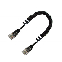 Cable de Red LAN en Espiral con Conector RJ45 UTP Cat5e Cat6 Cat7 OEM