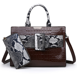 New Fashion Pu Leather <strong>Bag</strong> Ladies Handbag <strong>Snake</strong> Pattern Leather Tote <strong>Bag</strong> - Product Image 6