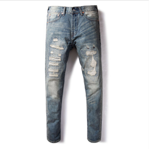 Venta al por mayor barata China Jeans Hombres Liquidación de fábrica Moda Skinny Jeans Stocklot - Product Image 3