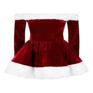 Hot selling Vrouwen Sexy Miss Kerstman Outfit Sexy Kerst Kostuum Fancy Dress kostuum AG588