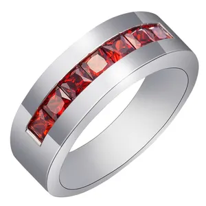 Red Diamond Rings Jewellery Hot Sale Silver Wedding and Engagement Rings R22