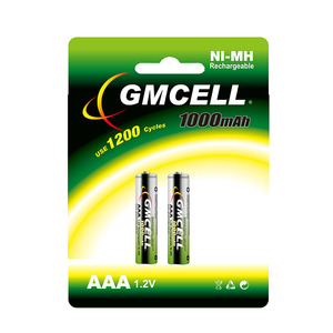 Китайский бренд GMCELL, никель-металлогидридная батарея 1000 мАч AAA 1,2 в, никель-металлогидридная аккумуляторная батарея