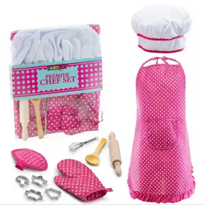 Conjunto de delantal y sombrero de Chef para niños, juego de delantal impermeable