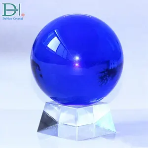 Wholesale K9 Blue Crystal Glass Sphere