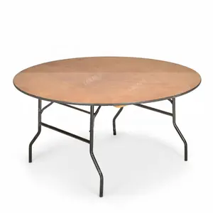 Wholesale Plywood banquet dinning used folding round table