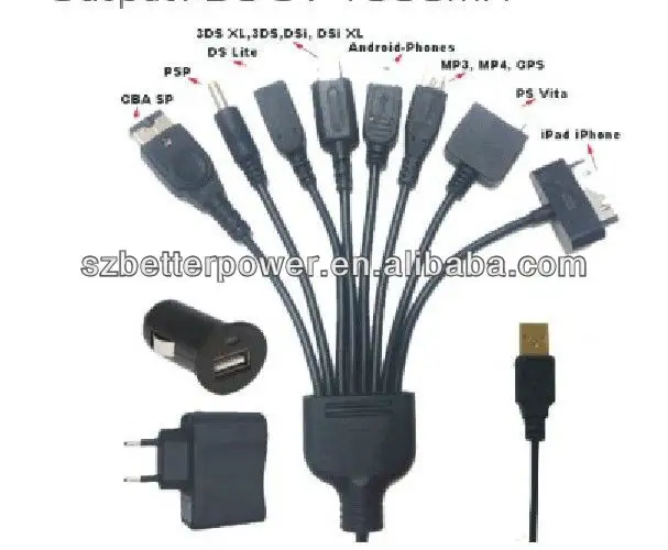 5 v 2a charger untuk psp , nds , dsl , DSI , 3ds , ps vita , iphone4 , mini usb , usb mikro 