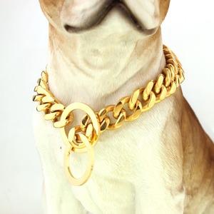 Collar de perro labrador de acero inoxidable 316L de 15mm, Collar de perro de caza de lujo Pitbull, Collar de perro de Metal - Product Image 4