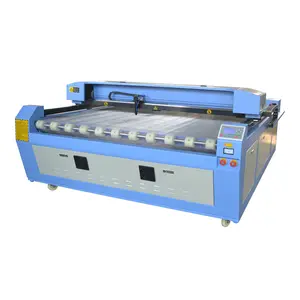 1610 Cnc mesin pemotong kain ultrasonik makan auto laser tekstil cutter