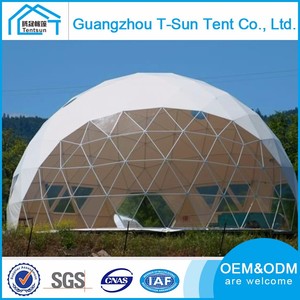 Marco de Acero Al Aire Libre Media Esfera Carpa Domo Geodésico Carpa Refugio de <span class=keywords><strong>la</strong></span> Forma Redonda - Product Image 1