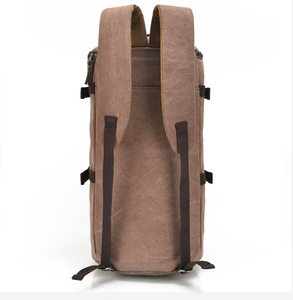 Công Suất Lớn Chất Lượng Cao Cổ Điển Retro Xi Lanh Du Lịch Ngoài Trời Vai Túi Đeo Chéo Rucksack Đàn Ông Vải Xô Ba Lô - Product Image 2