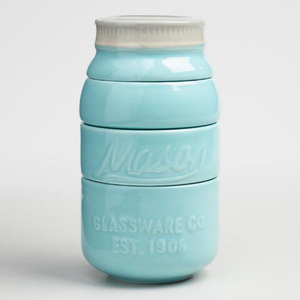 الجملة الأزرق السيراميك ميسون جرة الملاعق الحساسة - Product Image 3