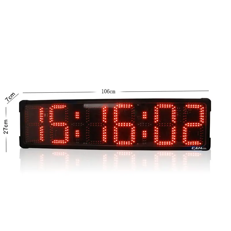 8 ''6-stellige LED Dual Side Clock Pace Clock mit Steuerung Double Face Led Race Clock Auto montiert Marathon Timer