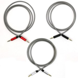 <span class=keywords><strong>Cable</strong></span> <span class=keywords><strong>Auxiliar</strong></span> de Audio de 1 m con Conector de Resorte Trenzado de Metal de 3,5 mm, <span class=keywords><strong>Macho</strong></span> <span class=keywords><strong>a</strong></span> <span class=keywords><strong>Macho</strong></span> - Product Image 3
