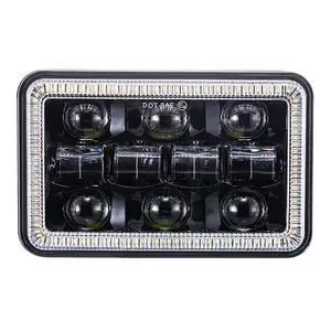 Universal 4x6 45 W LED Persegi Panjang Balok Disegel Lampu Perakitan dengan Perumahan Hitam