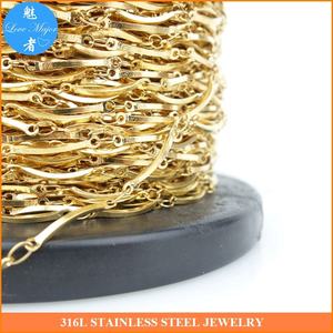 Placcato oro ultima catena fatta a mano per la creazione di gioielli in acciaio inox collana e bracciale gioielli di moda - Product Image 4