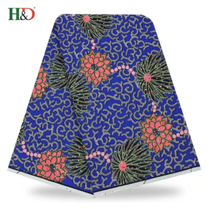 H & D satén africano diamante acolchado tela 100% algodón Ankara cera de Holanda impresión para al por mayor - Product Image 3